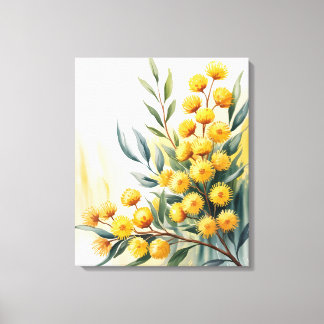 Australien — Aquarell-Goldene Akazie Leinwanddruck