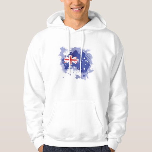 Australien-Aquarell-Karte Hoodie (Vorderseite)
