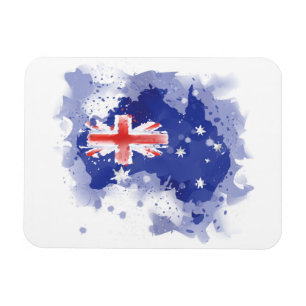 Australien-Aquarell-Karte Magnet
