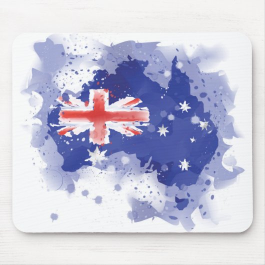 Australien-Aquarell-Karte Mousepad (Vorne)