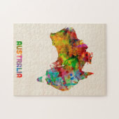 Australien-Aquarell-Karte Puzzle (Horizontal)
