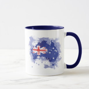 Australien-Aquarell-Karte Tasse