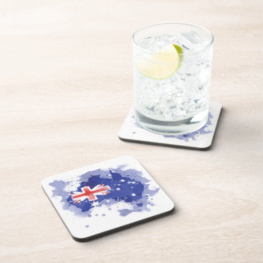 Australien-Aquarell-Karte Untersetzer (Rechte Seite)