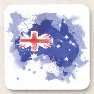 Australien-Aquarell-Karte Untersetzer