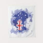 Australien-Aquarell-Karte Wandteppich (Vorderseite)