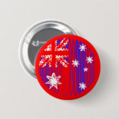 Australien auf Rot Button (Vorne & Hinten)