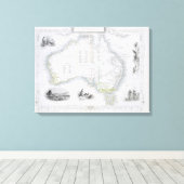 Australien, aus einer Serie von World Maps veröffe Leinwanddruck (Insitu (Holzboden))