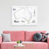 Australien, aus einer Serie von World Maps veröffe Leinwanddruck (Insitu (Wohnzimmer))