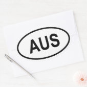 Australien ‚AUS‘ Ovaler Aufkleber (Umschlag)