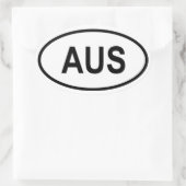 Australien ‚AUS‘ Ovaler Aufkleber (Tasche)