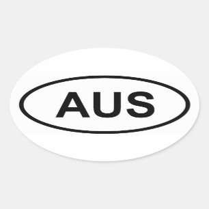 Australien ‚AUS‘ Ovaler Aufkleber