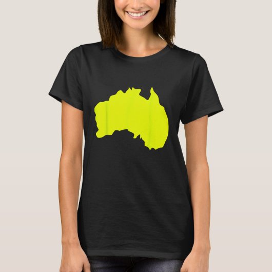 Australien Aussie Continent Silhouette Map Graphic T-Shirt (Vorderseite)