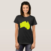 Australien Aussie Continent Silhouette Map Graphic T-Shirt (Vorne ganz)