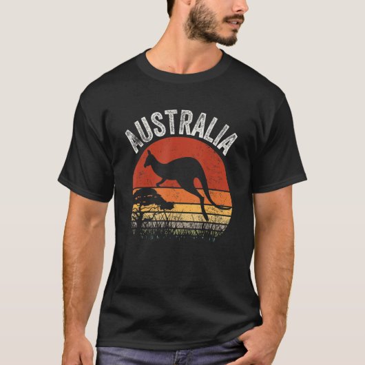 Australien Aussie Day Straya Australian Kangaroo V T-Shirt (Vorderseite)