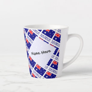 Australien Australian.Flag Kacheln Schwarz Persona Milchtasse