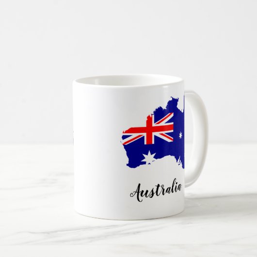 Australien Australien Flag Map Aussie Kaffeetasse (VorderseiteRechts)
