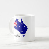 Australien Australien Flag Map Aussie Kaffeetasse (Vorderseite Links)