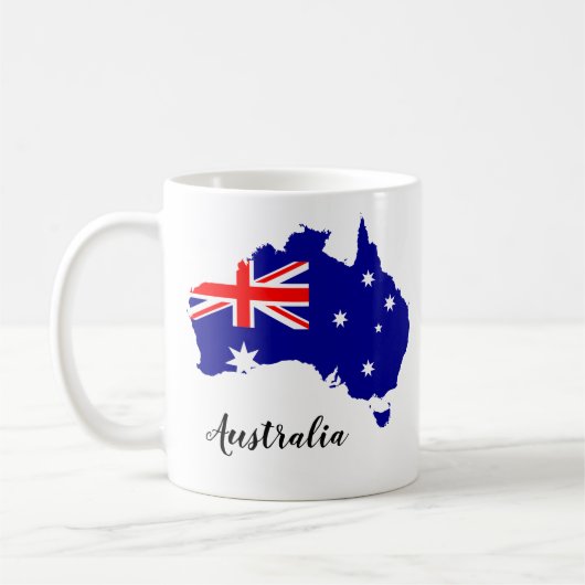 Australien Australien Flag Map Aussie Kaffeetasse (Links)