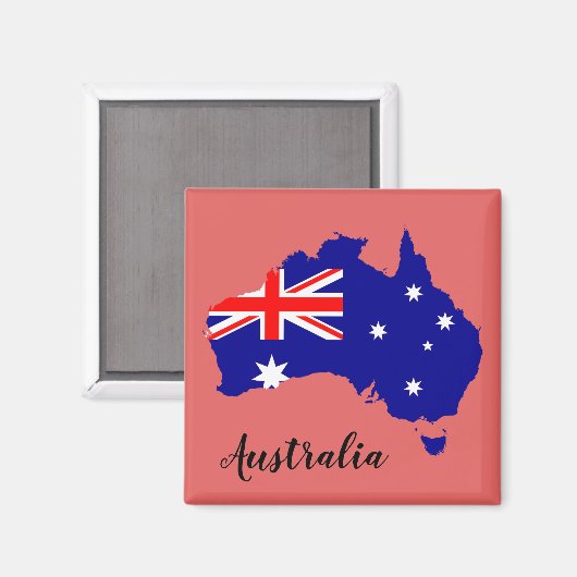 Australien Australien Flag Map Aussie Magnet (Vorderseite/Rückseite)