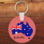 Australien Australien Flag Map Aussie Schlüsselanhänger (Rückseite)
