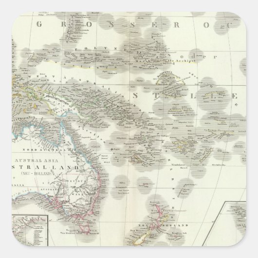 Australien - Australien Quadratischer Aufkleber (Vorderseite)