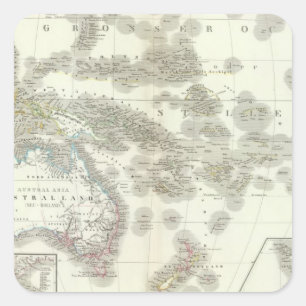 Australien - Australien Quadratischer Aufkleber