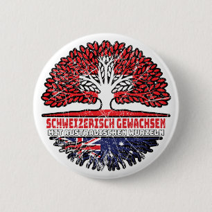 Australien Australisch Schweizer Schweiz Baum Button