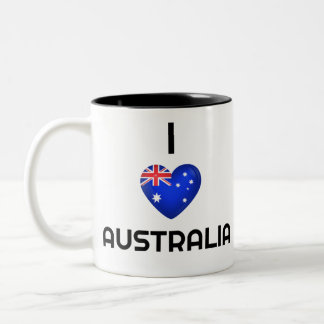 Australien, australische Flagge, Australisches Lan Zweifarbige Tasse