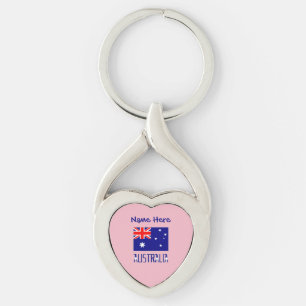 Australien Australische Flagge Blau Personalisiert Schlüsselanhänger