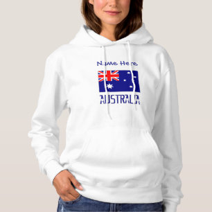 Australien Australische Flagge Blau Personalisieru Hoodie