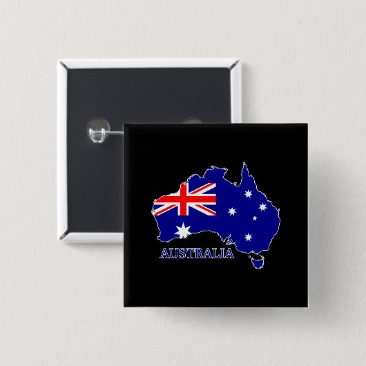 Australien - Australische Flagge Button (Vorne & Hinten)