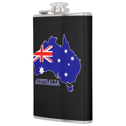 Australien - Australische Flagge Flachmann (Links)