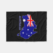 Australien - Australische Flagge Fleecedecke (Vorderseite (Horizontal))