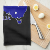 Australien - Australische Flagge Geschirrtuch (Viertel Falte)