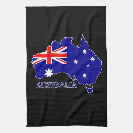 Australien - Australische Flagge Geschirrtuch (Vertikal)