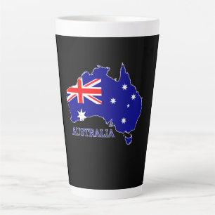 Australien Australische Flagge Karte Reise Milchtasse