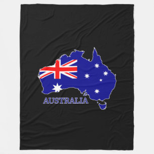 Australien Australische Flagge Karte Reisen Fleecedecke