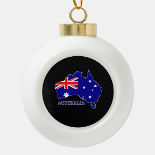Australien - Australische Flagge Keramik Kugel-Ornament