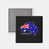 Australien - Australische Flagge Magnet (Vorderseite/Rückseite)