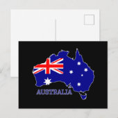 Australien - Australische Flagge Postkarte (Vorne/Hinten)