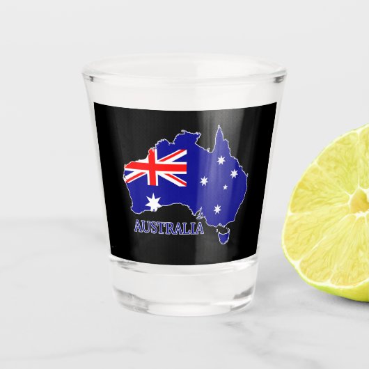 Australien - Australische Flagge Schnapsglas (Vorderseite)