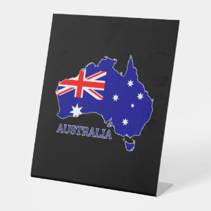 Australien - Australische Flagge Sockelschild
