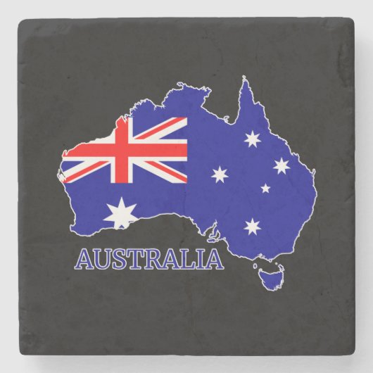 Australien - Australische Flagge Steinuntersetzer (Vorderseite)