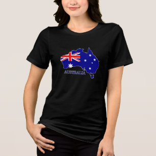 Australien - Australische Flagge Tri-Blend Shirt