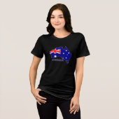 Australien - Australische Flagge Tri-Blend Shirt (Vorderseite voll)