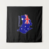 Australien - Australische Flagge Wandteppich (Vorderseite (Horizontal))