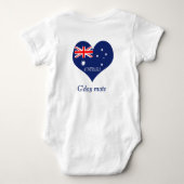 Australien - Australische Herzflagge Baby Strampler (Rückseite)