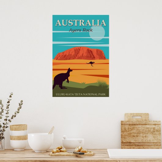 Australien Ayers Rock, Uluru-Kata Tjuta National Poster (Küche)