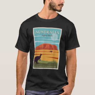 Australien Ayers Rock Uluru Kata Tjuta Vintag Post T-Shirt