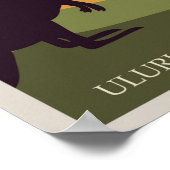 Australien Ayers Rock Vintage Travel Poster (Ecke)